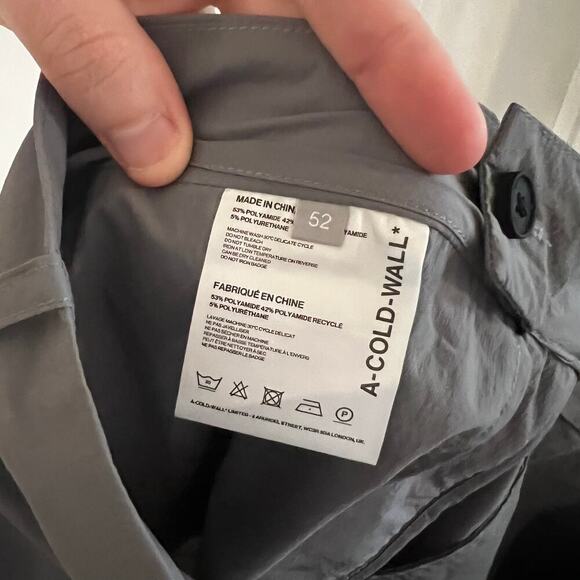 A-Cold-Wall Mens Trouser Size 52 Color Grey - Picture 3 of 3